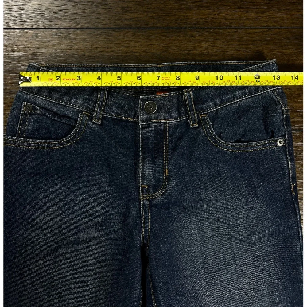 The Children's Place Boys Bootcut Jeans Dark Wash Husky Size 7 RN59284